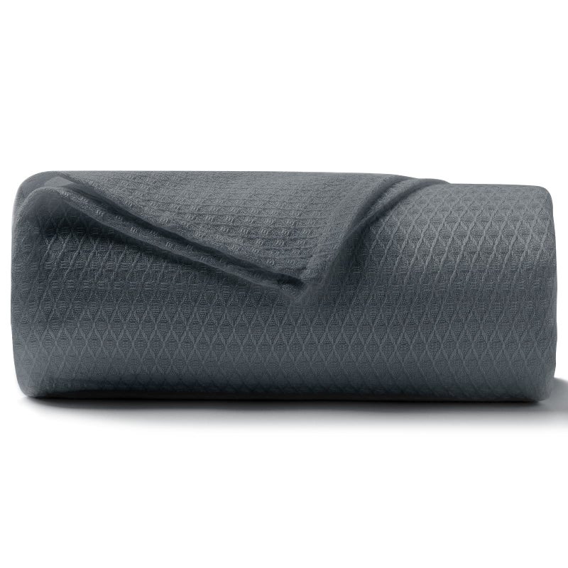 DANGTOP Cooling Blankets for Hot Sleepers, 100% Rayon Absorbs Body Heat to Keep Cool on Warm Night, Ultra-Cool Lightweight Blanket(90x108 inches, Dark Grey) - Image 2